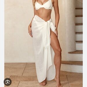 Monday Swimwear 100% linen St Tropez crinkle Tan Sarong